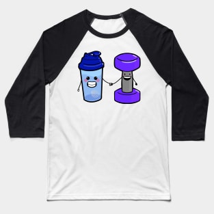 BFF Cute Protein Shaker And weights Baseball T-Shirt